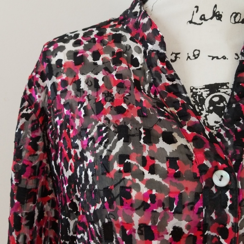 Ruby Rd. Favorites woman sheer longsleeve blouse